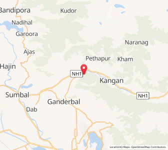Map of Gutilbagh, Kashmir