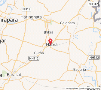 Map of Habra, West Bengal