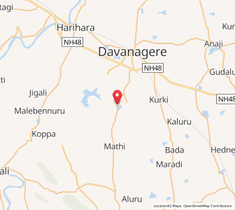 Map of Hadadi, Karnataka
