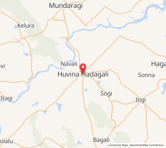 Map of Hadagalli, Karnataka