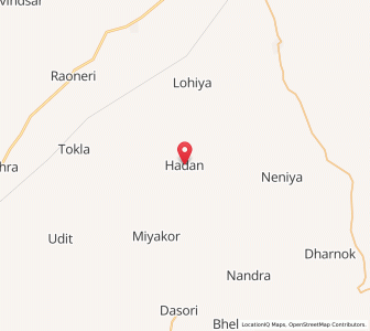 Map of Hadda, Rajasthan