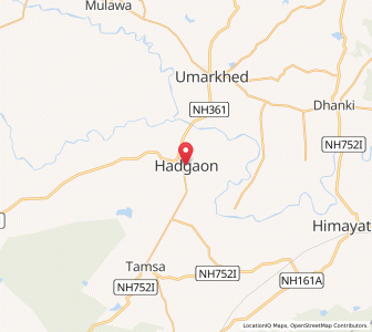 Map of Hadgaon, Maharashtra