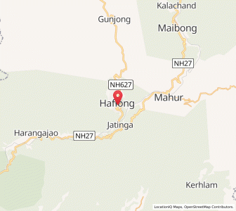 Map of Haflong, Assam