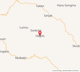 Map of Hagnis, Kashmir