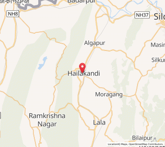 Map of Hailakandi, Assam