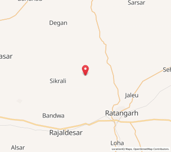 Map of Hainsasar, Rajasthan