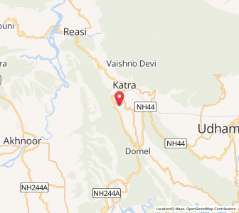 Map of Hainu, Kashmir
