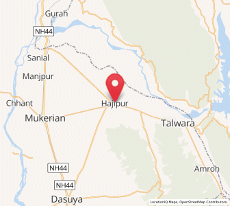 Map of Hajipur, Punjab