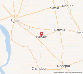 Map of Haldaur, Uttar Pradesh