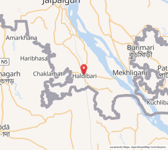 Map of Haldibari, West Bengal