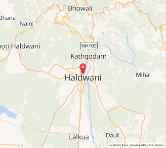 Map of Haldwani, Uttarakhand
