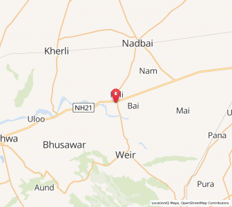 Map of Halena, Rajasthan