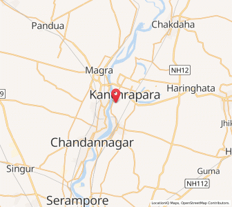 Map of Halisahar, West Bengal