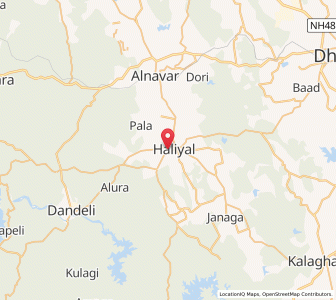 Map of Haliyal, Karnataka