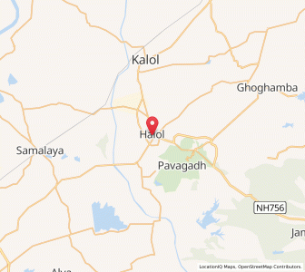Map of Halol, Gujarat