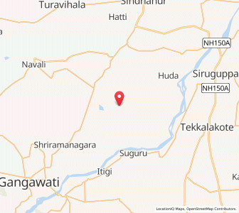 Map of Halsamudra, Karnataka