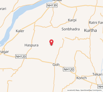 Map of Hamidnagar, Bihar