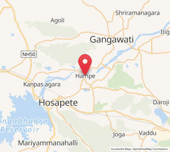 Map of Hampi, Karnataka
