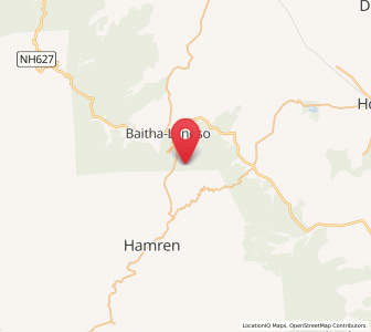 Map of Hamren, Assam