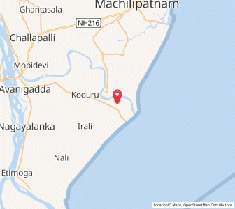 Map of Hamsalodevi, Andhra Pradesh