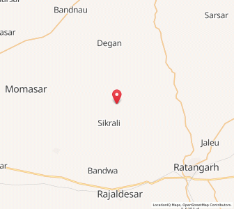Map of Hamusar, Rajasthan