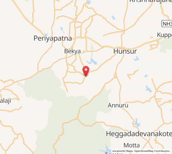 Map of Hanagodu, Karnataka