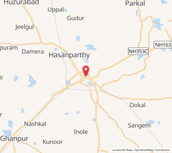 Map of Hanamkonda, Andhra Pradesh