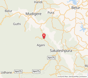 Map of Hanbal, Karnataka
