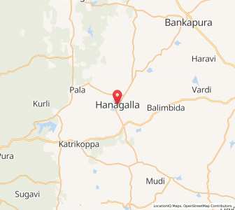 Map of Hangal, Karnataka