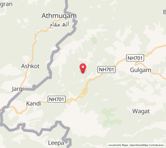 Map of Hangnar, Kashmir