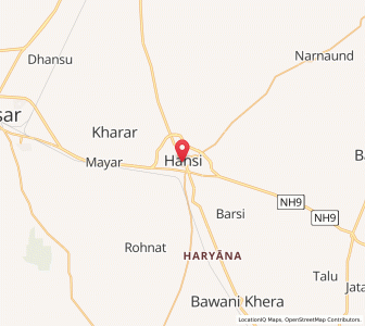 Map of Hansi, Himachal Pradesh