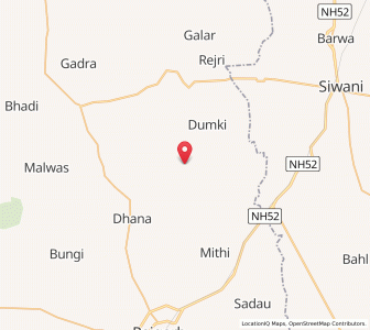 Map of Hanslawas, Rajasthan