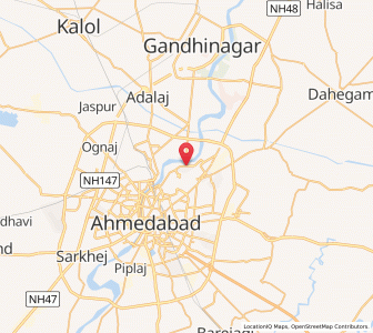 Map of Hansol, Gujarat