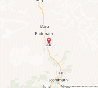 Map of Hanuman Chatti, Uttarakhand