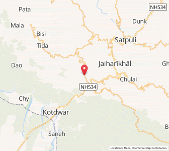 Map of Hanumanti, Uttarakhand