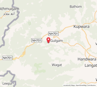 Map of Haphroda, Kashmir