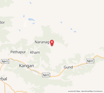 Map of Haramukh, Kashmir