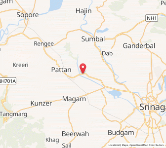 Map of Haratrat, Kashmir