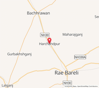 Map of Harchandpur, Uttar Pradesh