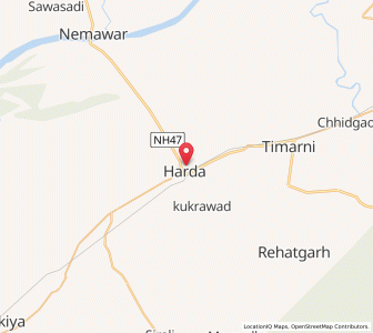 Map of Harda Khās, Madhya Pradesh