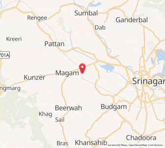 Map of Hardo Wamin, Kashmir