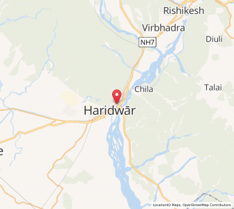 Map of Haridwar, Uttarakhand