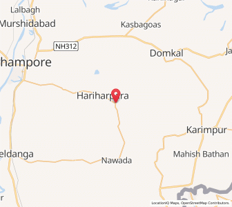 Map of Hariharpara, West Bengal