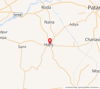 Map of Harij, Gujarat