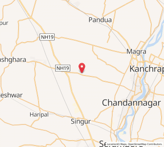 Map of Haripur, West Bengal