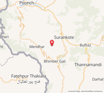 Map of Harni, Kashmir