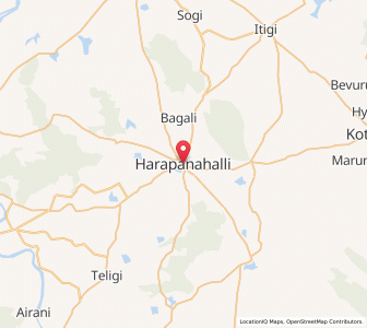 Map of Harpanahalli, Karnataka