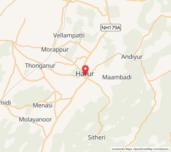 Map of Harur, Tamil Nadu