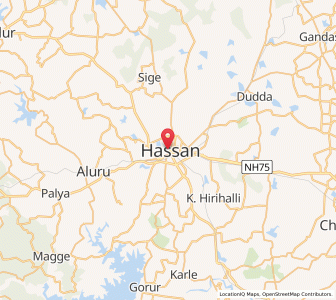 Map of Hassan, Karnataka