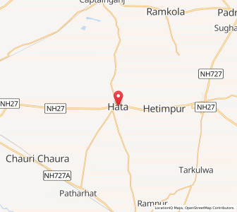 Map of Hata, Uttar Pradesh